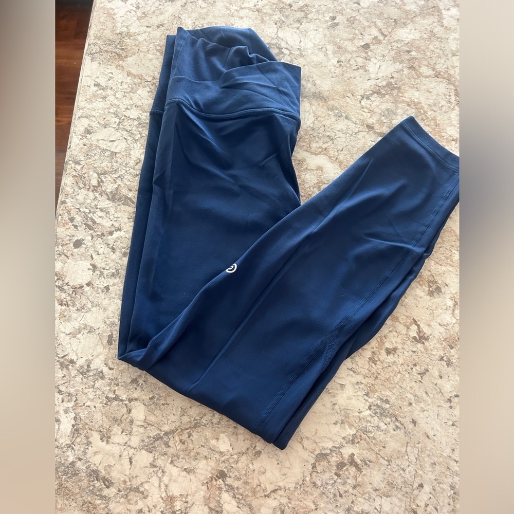 GLOWMODE 24" FeatherFit™ Crossover Leggings Blue NWT Large